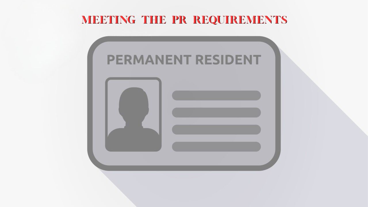 Meeting the PR Requirements
